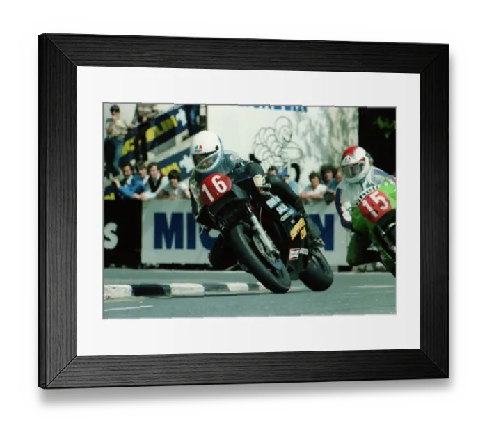 Framed Print : Sam McClements (Suzuki) 1983 Formula One TT Framed Print : Sam McClements (Suzuki) 1983 Formula One TT