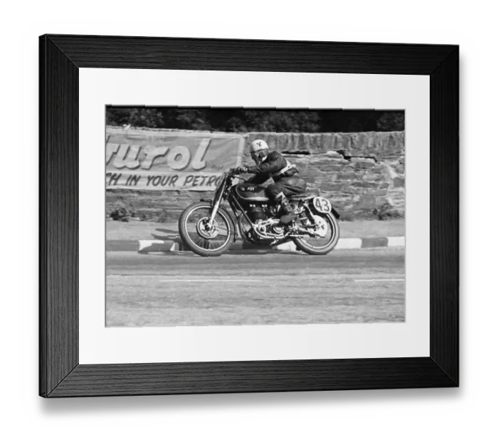 Framed Print : Dennis Morgan (AJS) 1949 Senior Manx Grand Prix Framed Print : Dennis Morgan (AJS) 1949 Senior Manx Grand Prix