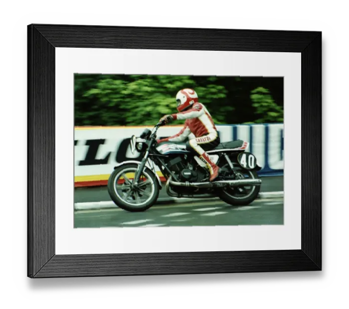 Framed Print : Steve Tonkin (Yamaha) 1980 Formula 3 TT