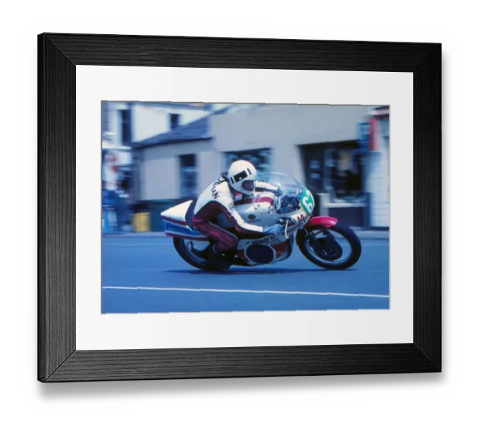 Framed Print : Steve Moynihan (Yamaha) 1979 Junior TT