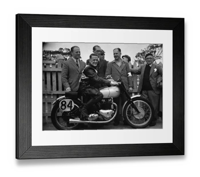 Framed Print : Don Crossley (Triumph) 1948 Senior Manx Grand Prix Framed Print : Don Crossley (Triumph) 1948 Senior Manx Grand Prix