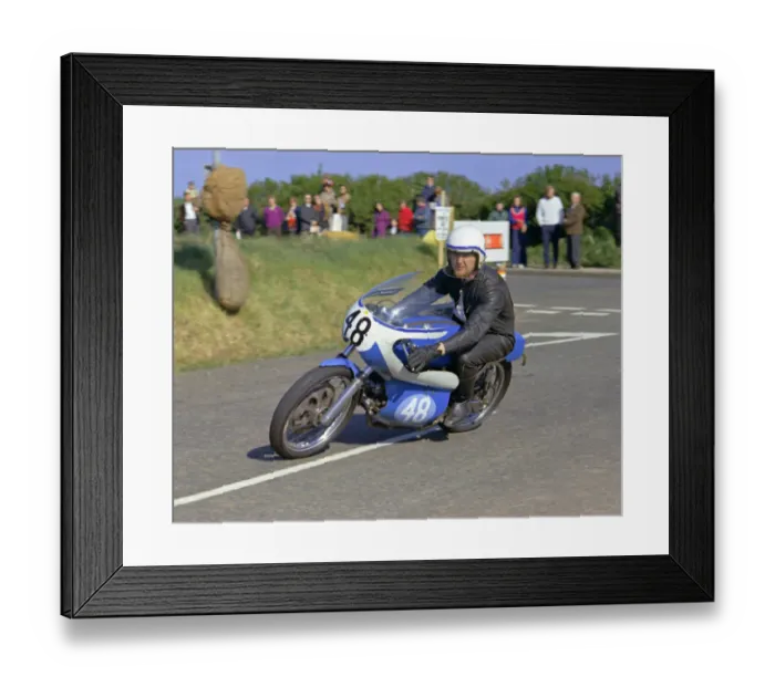 Framed Print : Eddie Moore (Aermacchi) 1974 Jurby Road Framed Print : Eddie Moore (Aermacchi) 1974 Jurby Road