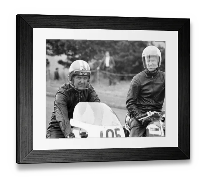 Framed Print : Eddie Moore & Neil Kelly 1973 Southern 100 Framed Print : Eddie Moore & Neil Kelly 1973 Southern 100