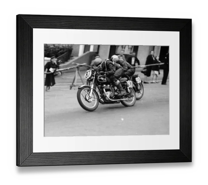 Framed Print : K Clark (Matchless) 1952 Senior Clubman TT Framed Print : K Clark (Matchless) 1952 Senior Clubman TT