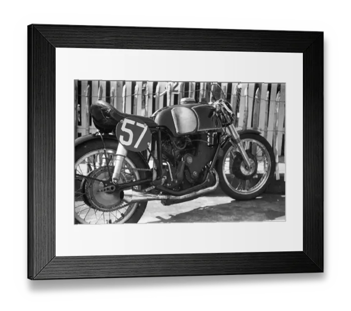 Framed Print : Rod Colemans AJS 1953 Senior TT Framed Print : Rod Colemans AJS 1953 Senior TT