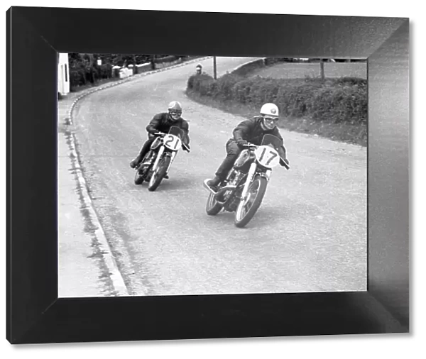 Bob McIntyre and Harold Clark (AJS) 1952 Junior Manx Grand Prix