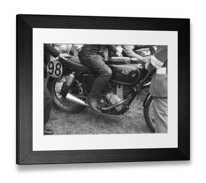 Framed Print : Bob McIntyres 1952 Manx Grand Prix AJS Framed Print : Bob McIntyres 1952 Manx Grand Prix AJS