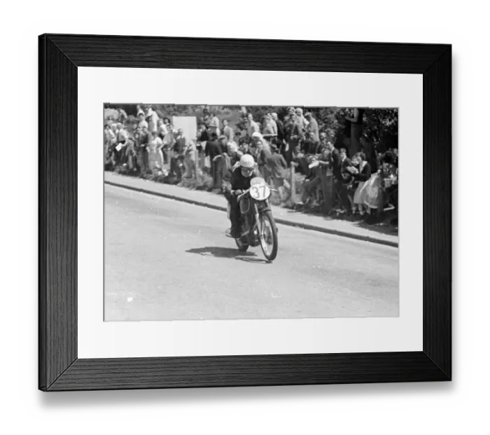 Framed Print : Ted Frend (AJS) 1950 Junior TT Framed Print : Ted Frend (AJS) 1950 Junior TT