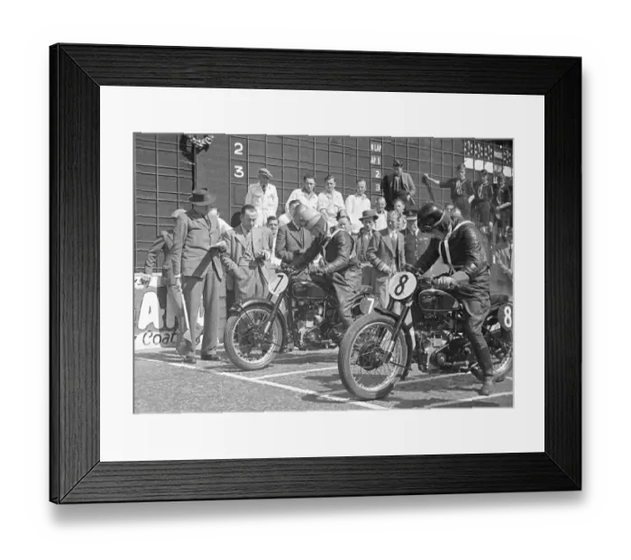 Framed Print : Arnold Henthorn & A G Crighton (Velocette) 1948 Lightweight Clubman TT Framed Print : Arnold Henthorn & A G Crighton (Velocette) 1948 Lightweight Clubman TT