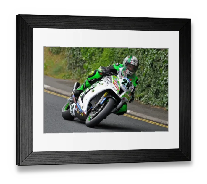 Framed Print : Horst Saiger (Kawasaki) 2014 Senior TT Framed Print : Horst Saiger (Kawasaki) 2014 Senior TT