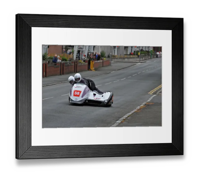Framed Print : Phil Biggadyke & Hayley Jane Capewell (Ireson Honda) 2014 Sidecar TT Framed Print : Phil Biggadyke & Hayley Jane Capewell (Ireson Honda) 2014 Sidecar TT