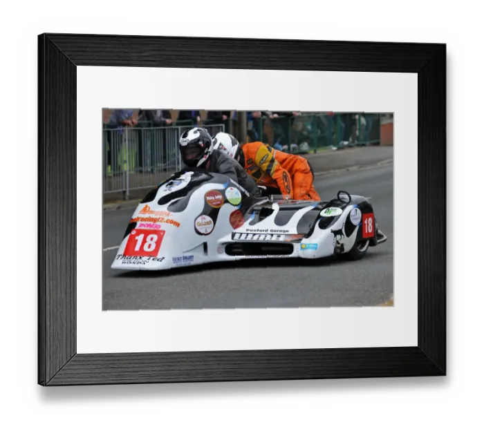 Framed Print : Wayne Lockey & Mark Sayers (Ireson Honda) 2014 Sidecar TT Framed Print : Wayne Lockey & Mark Sayers (Ireson Honda) 2014 Sidecar TT