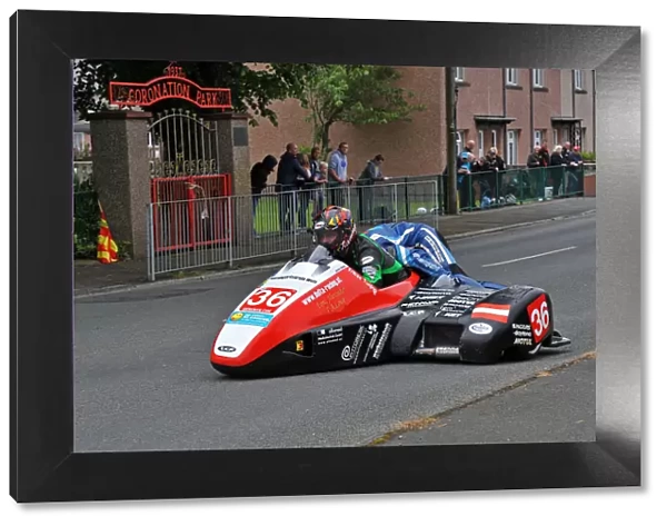 Michael Grabmuller & Justin Sharp (LCR Yamaha) 2014 Sidecar TT