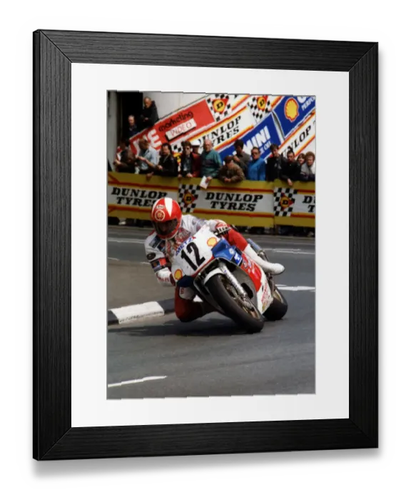 Framed Print : Carl Fogarty (Honda) 1989 Formula One T Framed Print : Carl Fogarty (Honda) 1989 Formula One T