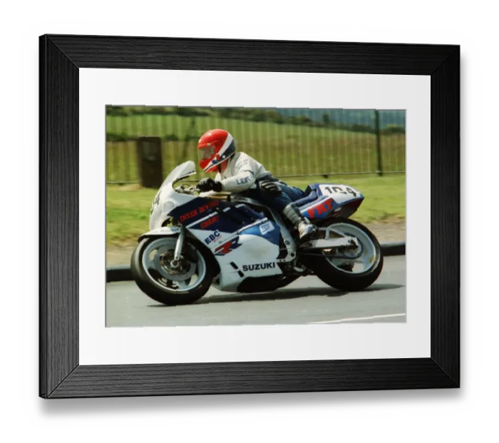 Framed Print : Jerome Van Haeltert (Suzuki) 1989 Formula One TT
