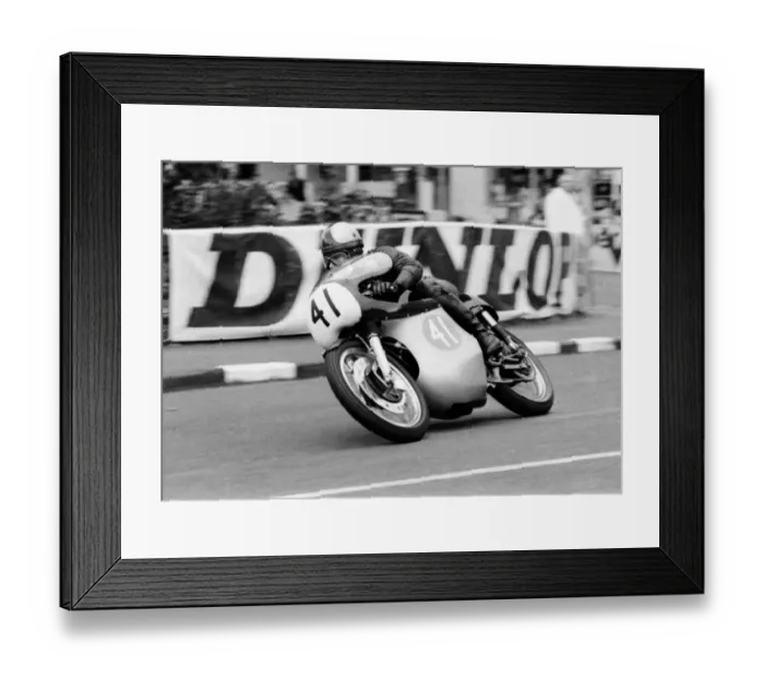 Framed Print : Alan Barnett (AJS) 1966 Junior Manx Grand Prix Framed Print : Alan Barnett (AJS) 1966 Junior Manx Grand Prix