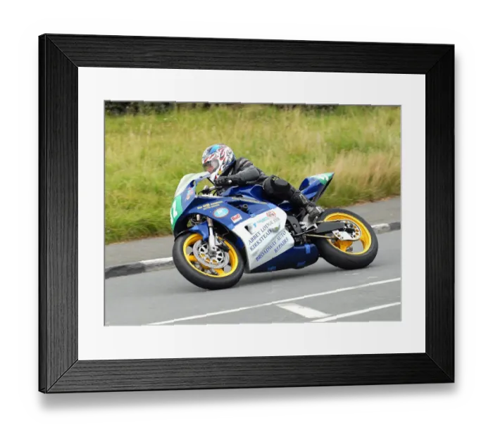 Framed Print : Ross Johnson (Kawasaki) 2010 Ultra Lightweight Manx Grand Prix Framed Print : Ross Johnson (Kawasaki) 2010 Ultra Lightweight Manx Grand Prix