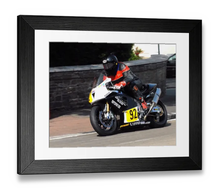 Framed Print : John Quail (Honda) 2010 Senior Manx Grand Prix Framed Print : John Quail (Honda) 2010 Senior Manx Grand Prix