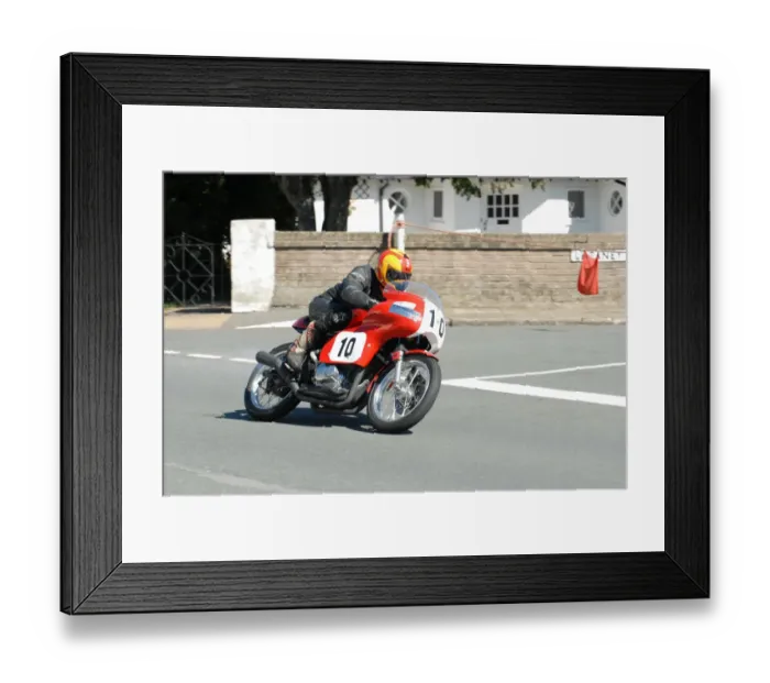 Framed Print : Nigel Moore (Honda) 2010 Junior Classic Manx Grand Prix
