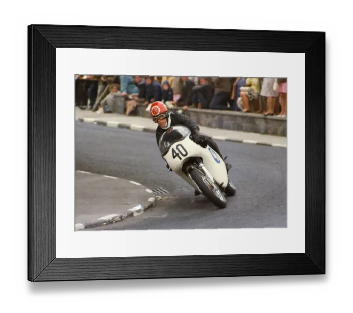 Framed Print : George Fogarty (AJS) 1968 Junior TT
