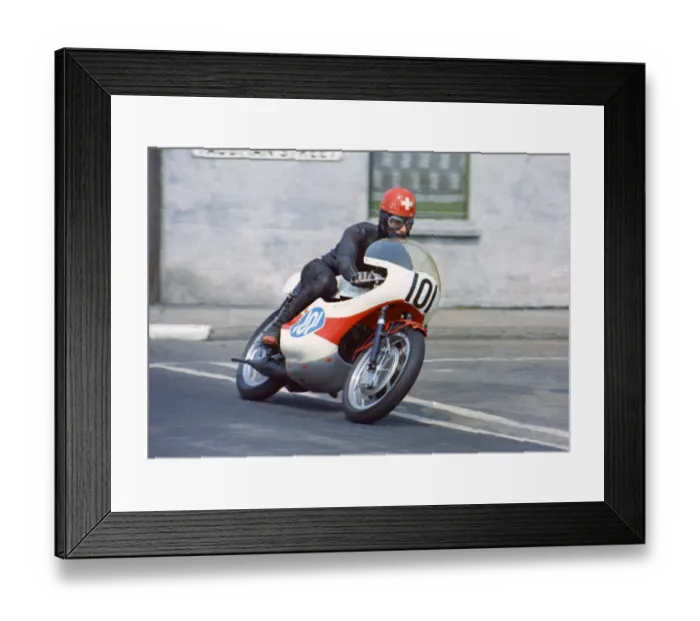 Framed Print : Werner Pfirter (Yamaha) 1970 Junior TT Framed Print : Werner Pfirter (Yamaha) 1970 Junior TT