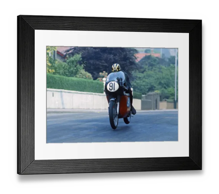 Framed Print : Ron Fursman (Norton) 1970 Junior TT