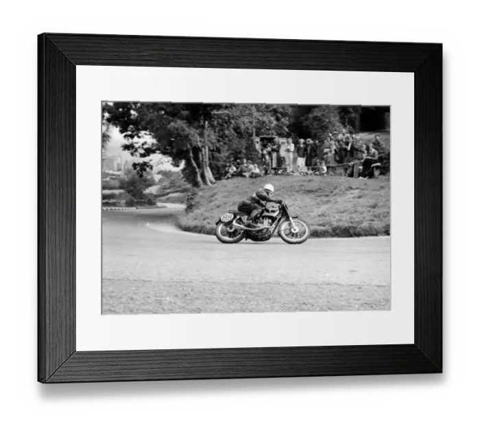 Framed Print : Angus Herbert (AJS) 1950 Junior Manx Grand Prix Framed Print : Angus Herbert (AJS) 1950 Junior Manx Grand Prix