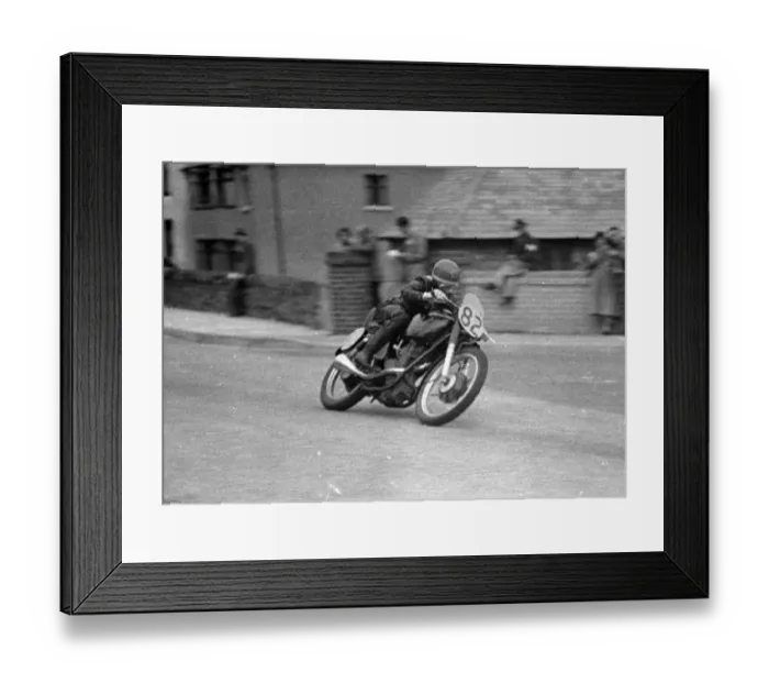 Framed Print : Don Crossley (AJS) 1950 Junior Manx Grand Prix Framed Print : Don Crossley (AJS) 1950 Junior Manx Grand Prix