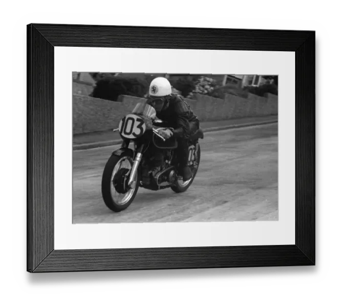 Framed Print : Bob Ritchie (AJS) 1960 Junior Manx Grand Prix Framed Print : Bob Ritchie (AJS) 1960 Junior Manx Grand Prix