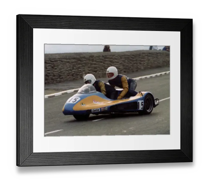 Framed Print : Graham Milton & John Brushwood (Magnum) 1980 Sidecar TT Framed Print : Graham Milton & John Brushwood (Magnum) 1980 Sidecar TT