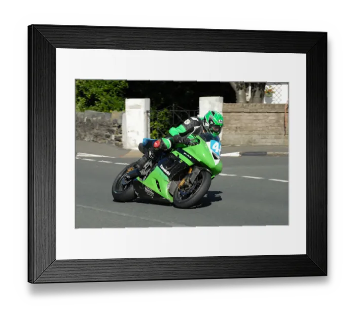 Framed Print : Adam Jones (Kawasaki) 2010 Junior Manx Grand Prix Framed Print : Adam Jones (Kawasaki) 2010 Junior Manx Grand Prix