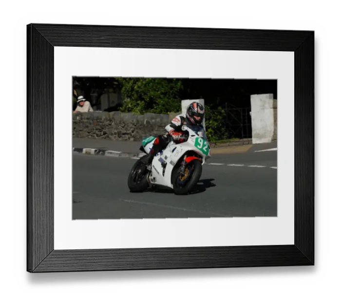 Framed Print : Frank Biggelaar (Honda) 2010 Ultra Lightweight Manx Grand Prix