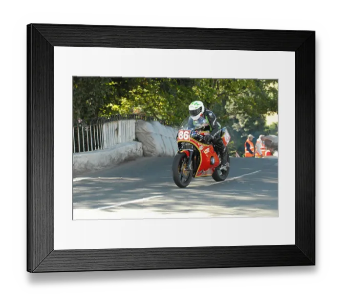Framed Print : Mick Godfrey (Suzuki) 2010 Post Classic TT Framed Print : Mick Godfrey (Suzuki) 2010 Post Classic TT
