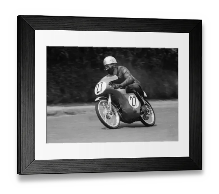 Framed Print : Phil Horsham (Honda) 1964 50cc TT