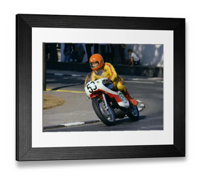 Framed Print : John Baker (Yamaha) 1975 Lightweight Manx Grand Prix Framed Print : John Baker (Yamaha) 1975 Lightweight Manx Grand Prix