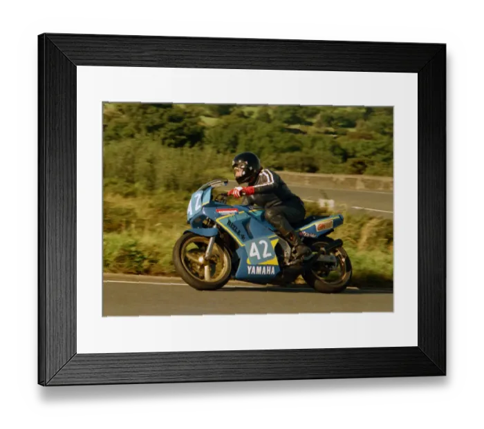 Framed Print : John Phillips (Cliffe Yamaha) 1987 Junior Manx Grand Prix Framed Print : John Phillips (Cliffe Yamaha) 1987 Junior Manx Grand Prix