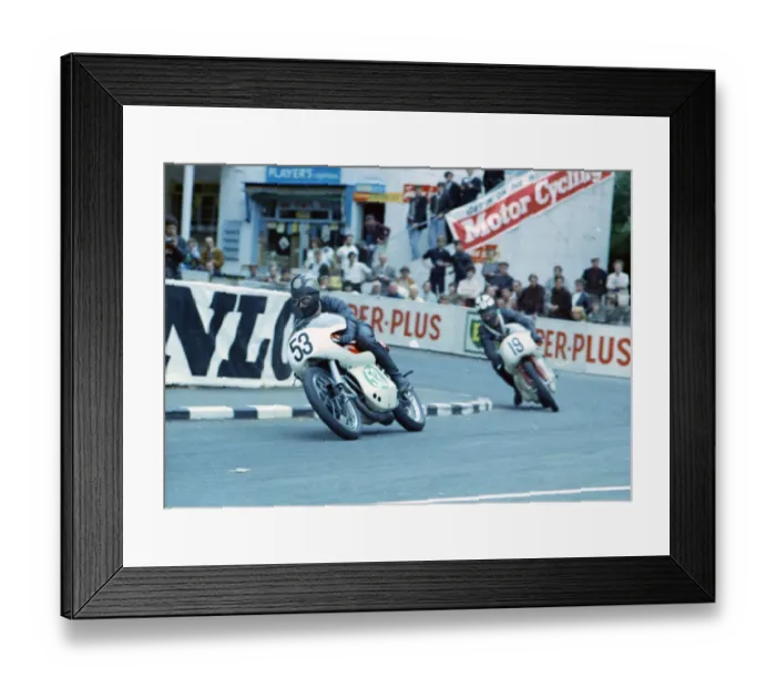Framed Print : John Rudge (Royal Enfield) and Chris Conn (Cotton) 1965 Lightweight TT Framed Print : John Rudge (Royal Enfield) and Chris Conn (Cotton) 1965 Lightweight TT