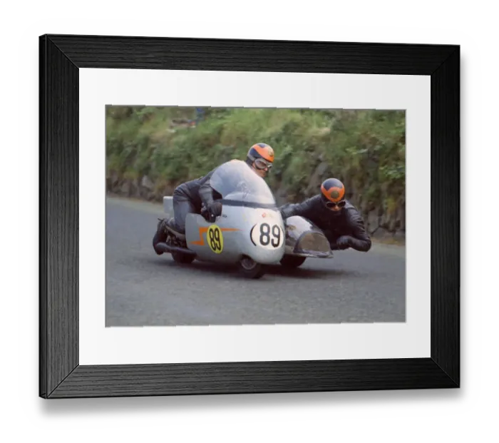 Framed Print : Brian Mee & Colin Newbold (BSA) 1970 750 Sidecar TT Framed Print : Brian Mee & Colin Newbold (BSA) 1970 750 Sidecar TT