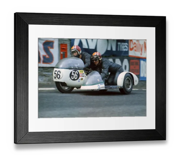 Framed Print : Pat Sheridan & Phil Smith (BSA) 1971 500 Sidecar TT Framed Print : Pat Sheridan & Phil Smith (BSA) 1971 500 Sidecar TT