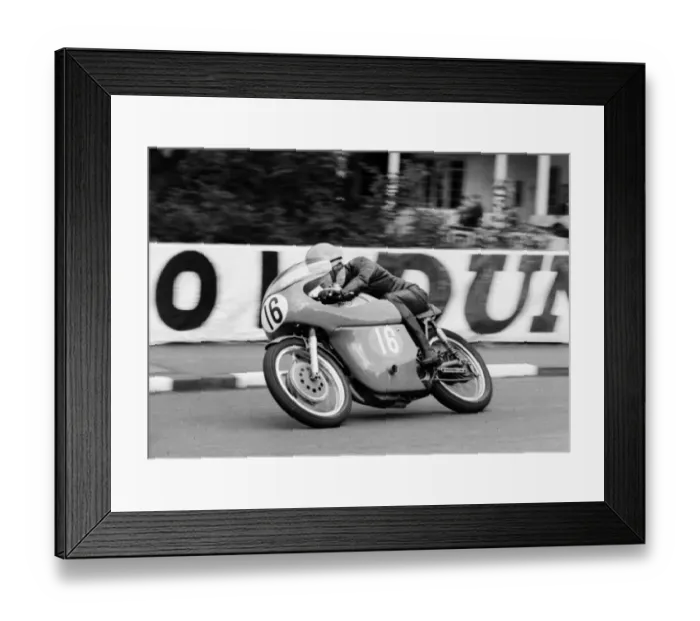Framed Print : Keith Heckles (Beart Norton) 1966 Junior Manx Grand Prix