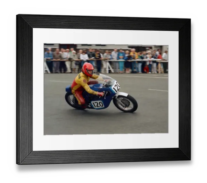 Framed Print : Ronald Brown (Ducati) 1987 Classic Manx Grand Prix