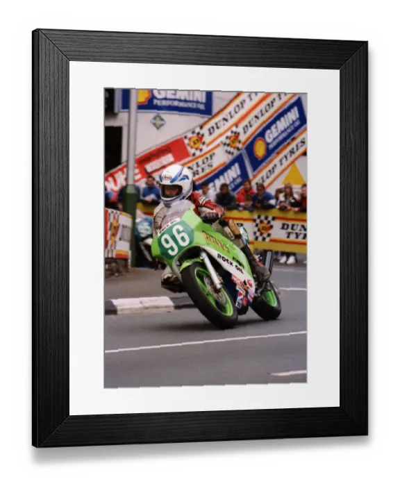 Framed Print : Barry Woodland (Kawasaki) 1989 Supersport 400 TT Framed Print : Barry Woodland (Kawasaki) 1989 Supersport 400 TT