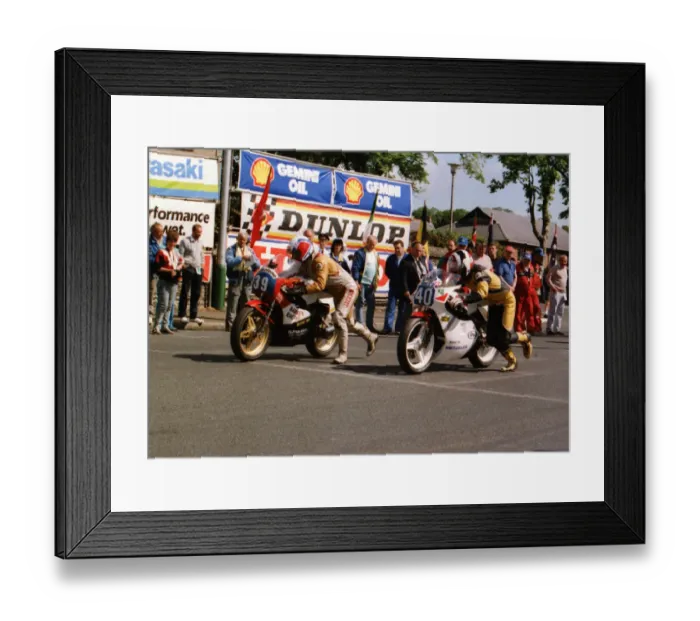 Framed Print : Alan Bud Jackson (Yamaha) & Ian Lougher (Yamaha) 1989 Junior TT Framed Print : Alan Bud Jackson (Yamaha) & Ian Lougher (Yamaha) 1989 Junior TT