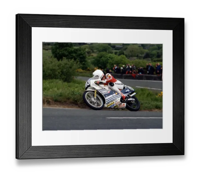 Framed Print : Philip McCallen (Honda) 1989 Ultra Lightweight TT
