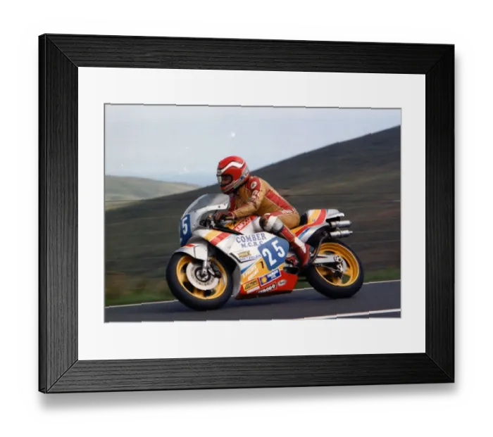 Framed Print : Eddie Roberts (Kimoco) 1989 Junior TT Framed Print : Eddie Roberts (Kimoco) 1989 Junior TT