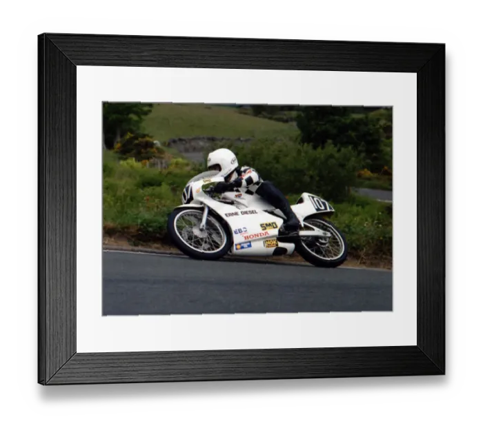 Framed Print : Michael McGarrity (Honda) 1989 Ultra Lightweight TT