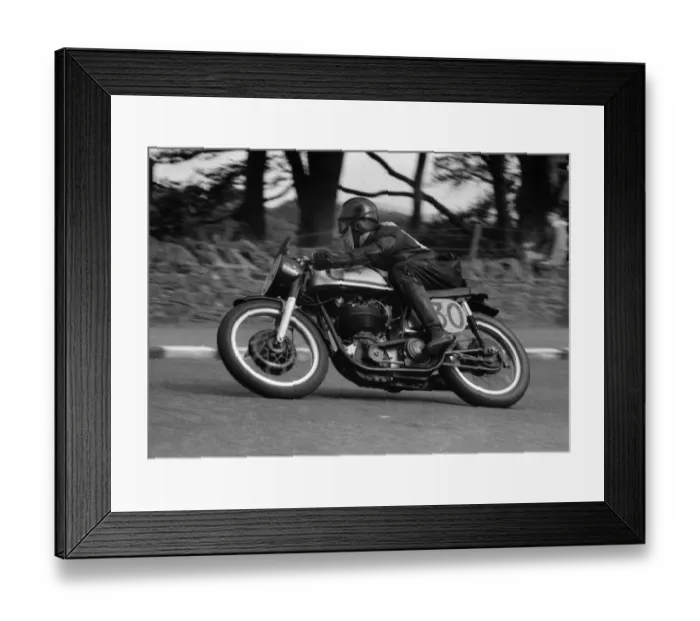 Framed Print : Roy Mayhew (Norton) 1957 Senior Newcomers Manx Grand Prix Framed Print : Roy Mayhew (Norton) 1957 Senior Newcomers Manx Grand Prix