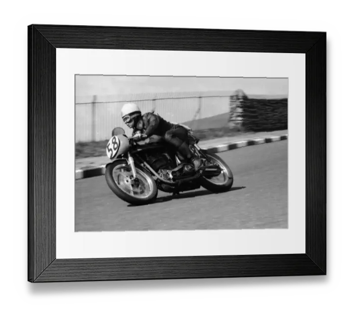 Framed Print : Ned Minihan (Norton) 1961 Senior Manx Grand Prix Framed Print : Ned Minihan (Norton) 1961 Senior Manx Grand Prix