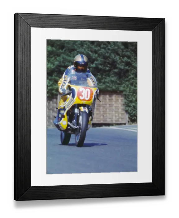 Framed Print : Charlie Sanby (Moto Guzzi) 1978 Formula One TT
