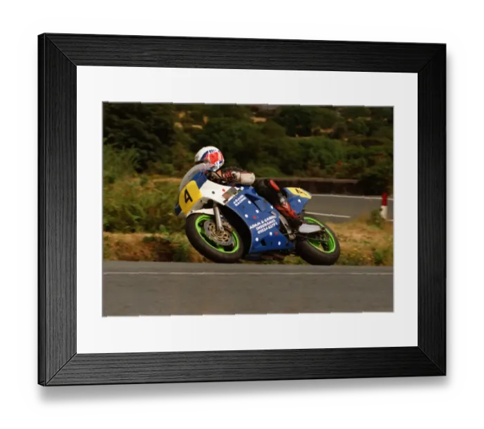 Framed Print : Michael Connor (Kawasaki) 1995 Newcomers Manx Grand Prix Framed Print : Michael Connor (Kawasaki) 1995 Newcomers Manx Grand Prix